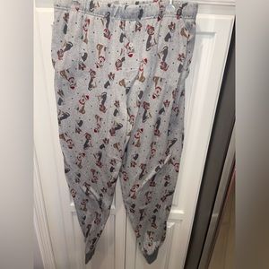 Holiday #FamJams‎ Mens Christmas DOG pajama Pants Sz L